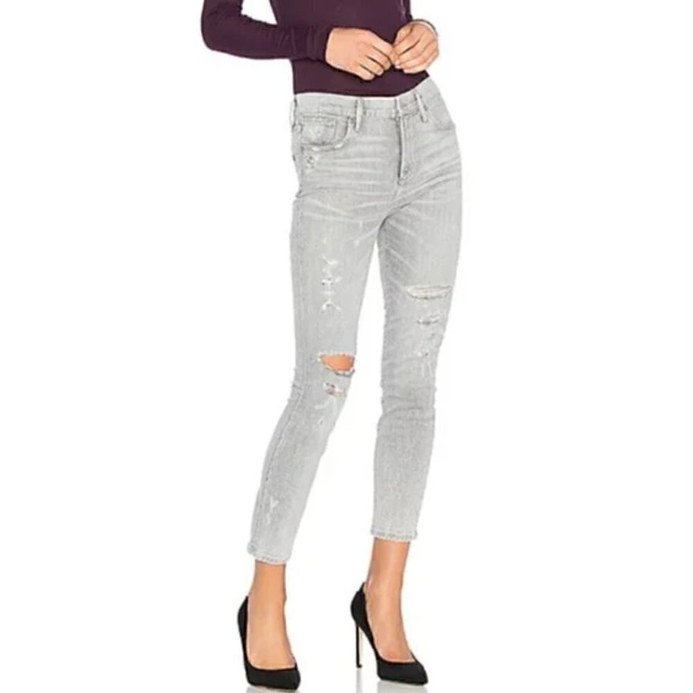 Agolde Jeans Sophie High Rise Crop Distressed Skinny Size 27